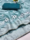 Afs Rutvi Silk Akira Cotton Thread Embroidery Saree